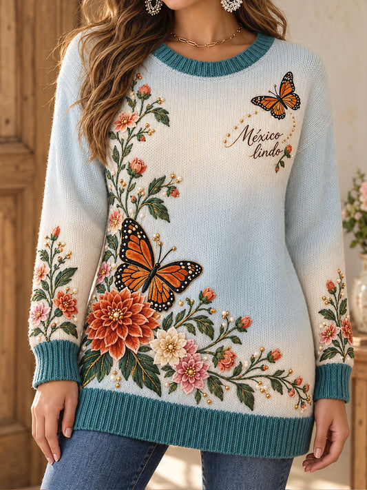 Women's Mexico Folk Culture Art Printed Tops