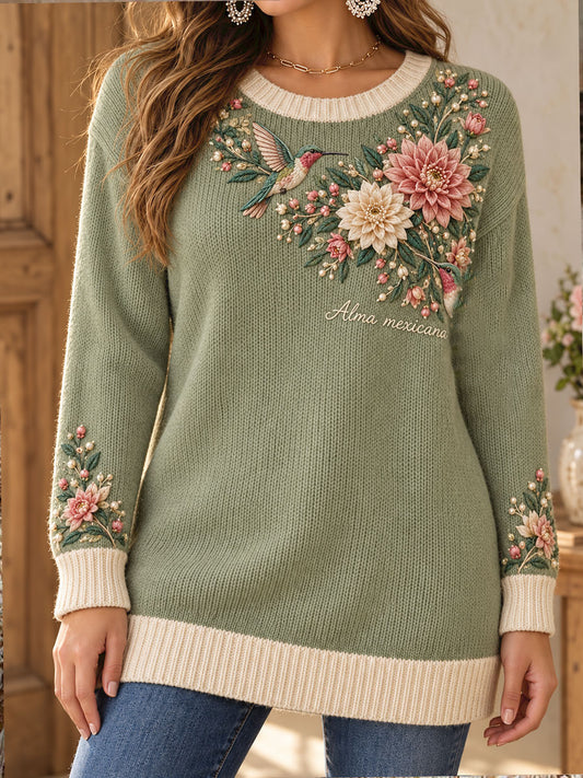Women's Mexico Folk Culture Art Printed Tops
