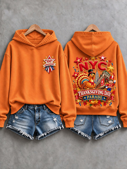 Women’s Thanksgiving Parade Commemorative Print Casual Sweatshirt