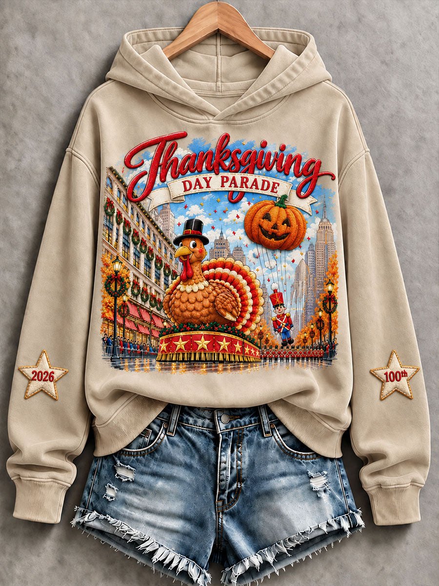 Women’s Thanksgiving Day Parade Commemorative Print Casual Sweatshirt