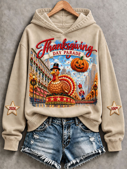 Women’s Thanksgiving Day Parade Commemorative Print Casual Sweatshirt